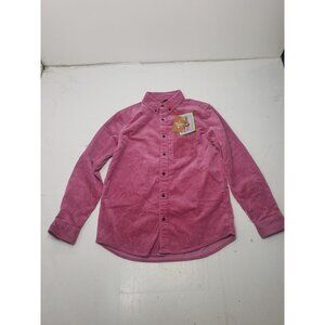 Houston White Adult Violet Corduroy Long Sleeve Button-Down Shirt Size S